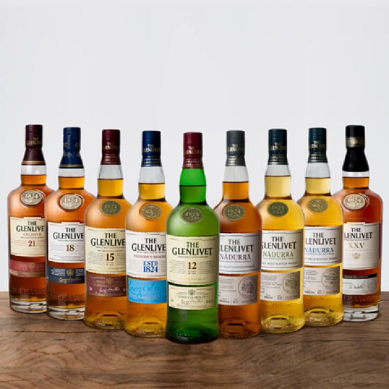 Bộ các sản phẩm rượu The Glenlivet